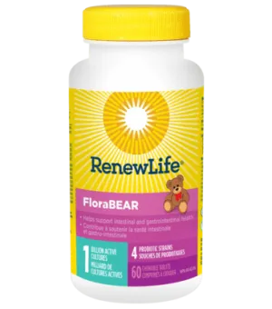 Renew Life Florabear 60 Chewable Tablets