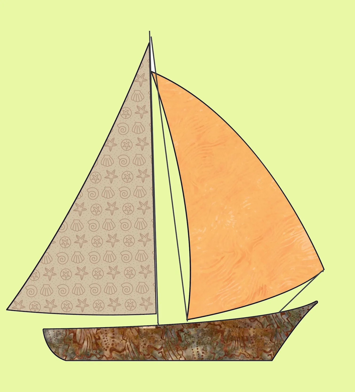 Sailboats - 6155 - Mat included