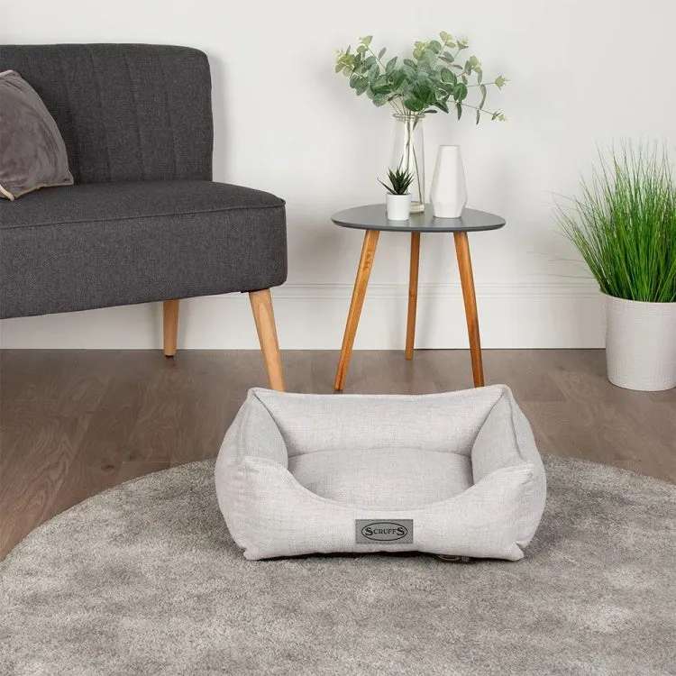 Scruffs Manhattan Box Dog Bed - Light Grey
