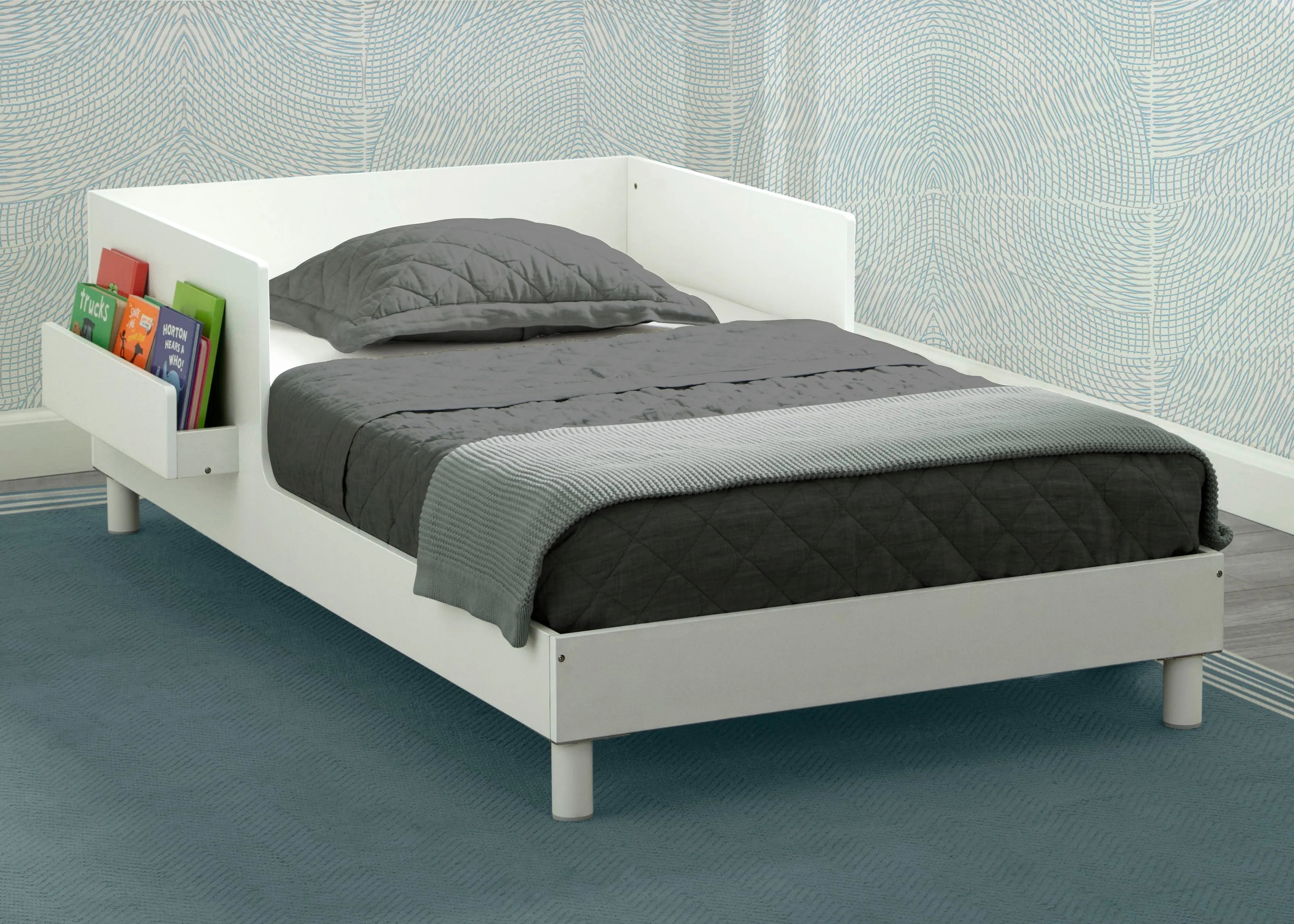 Sleep N Store Toddler Bed with Interchangeable Shelf