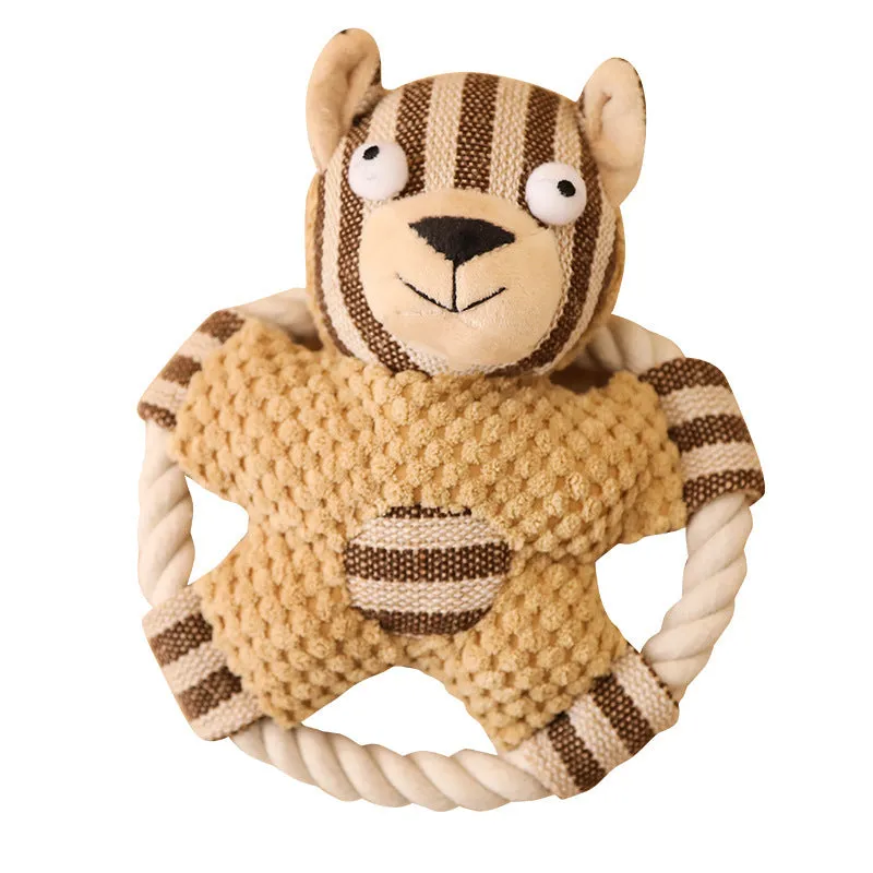 Soft Plush Squeaky Dog Toy | Light Brown Colour