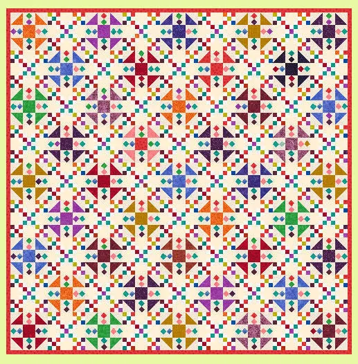 Squares 1" cut,  (½" finished) x 18 - 6057 - Blue Wren Cutting Die, Mat included