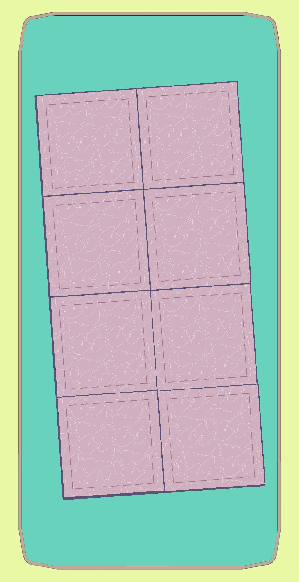 Squares 2 ¼" cut   (1 3/4" finished) x 8 - 6058 - Blue Wren Cutting Die, Mat and cover included