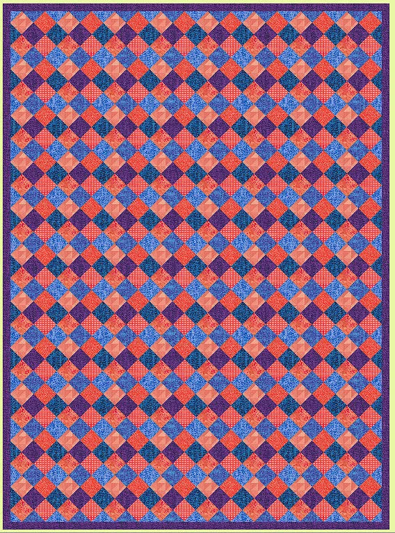 Squares 2 ¼" cut   (1 3/4" finished) x 8 - 6058 - Blue Wren Cutting Die, Mat and cover included