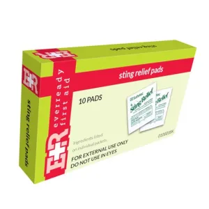 Sting Relief Pads, in Kit Unit Box,10's