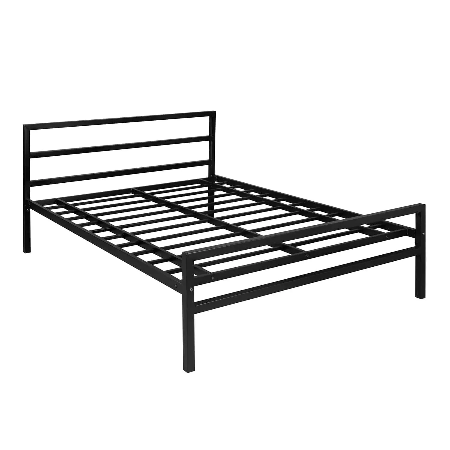 Striker Metal Bed (Black)  Lite Dual Comfort Mattress (King)