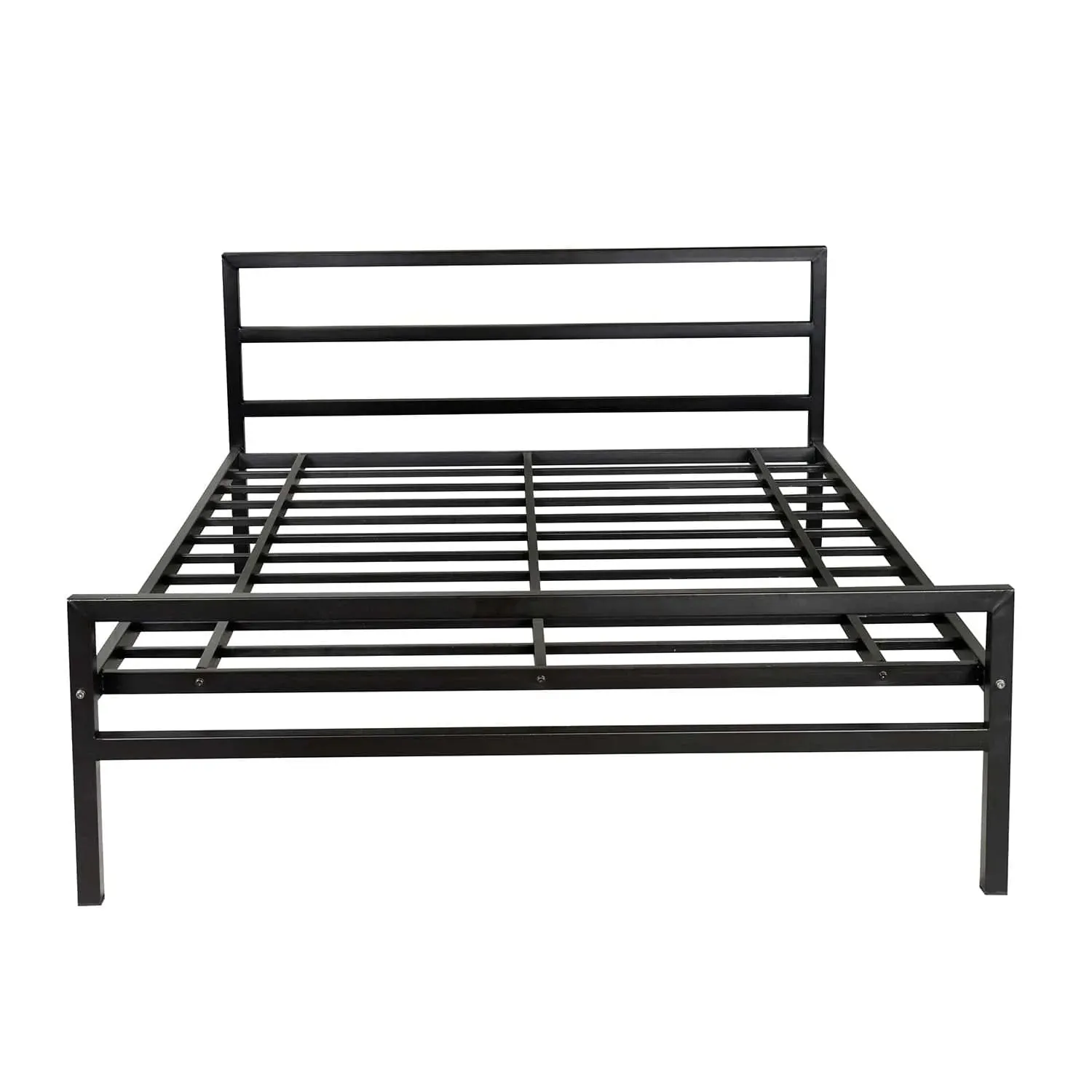 Striker Metal Bed (Black)  Lite Dual Comfort Mattress (King)