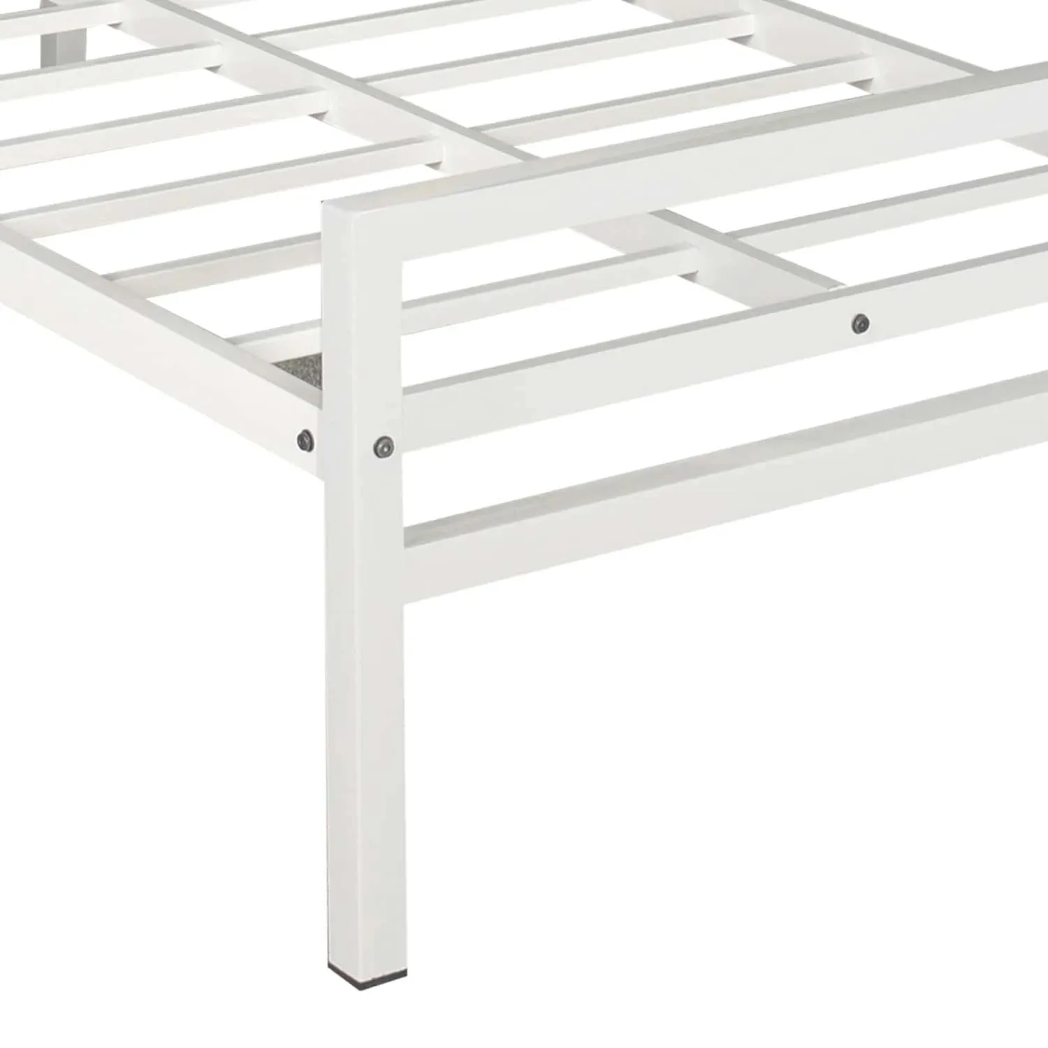 Striker Metal Bed (White)   Plus Mattress (Single)