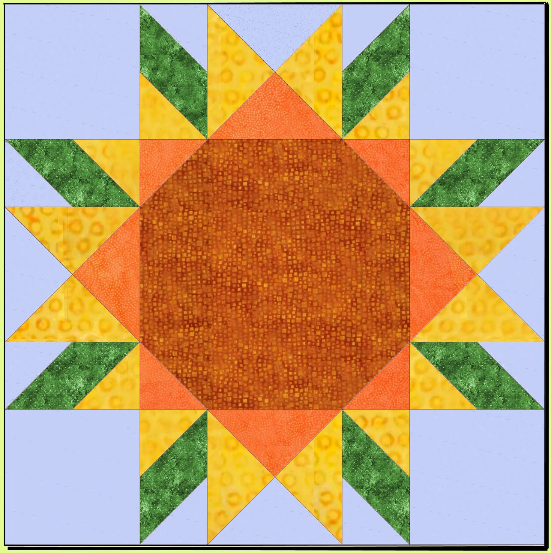 Sunflower - 6974 - makes a 12" block - mat included