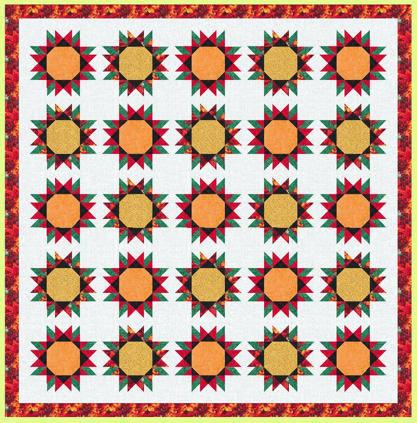Sunflower - 6974 - makes a 12" block - mat included
