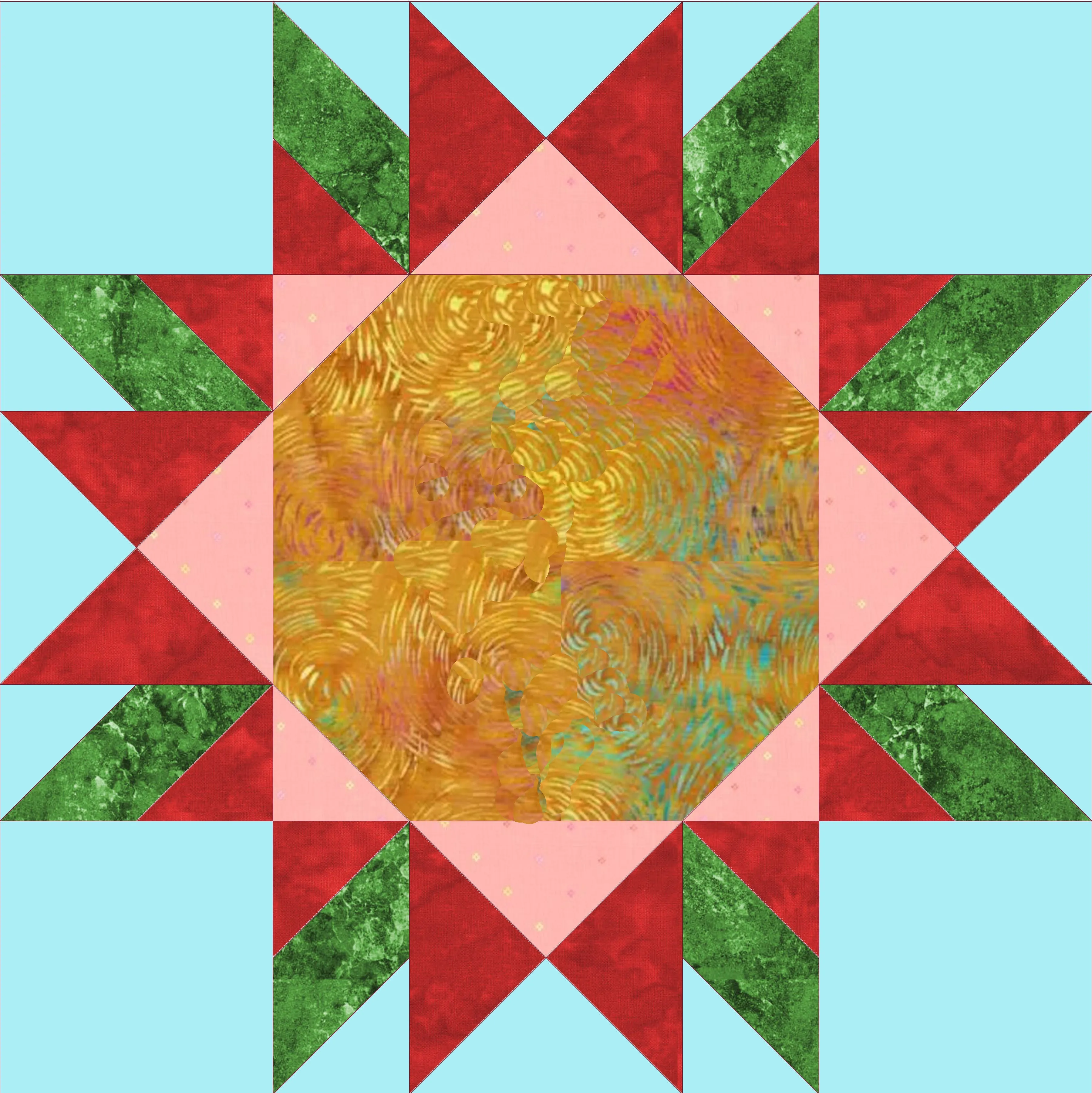 Sunflower - 6974 - makes a 12" block - mat included