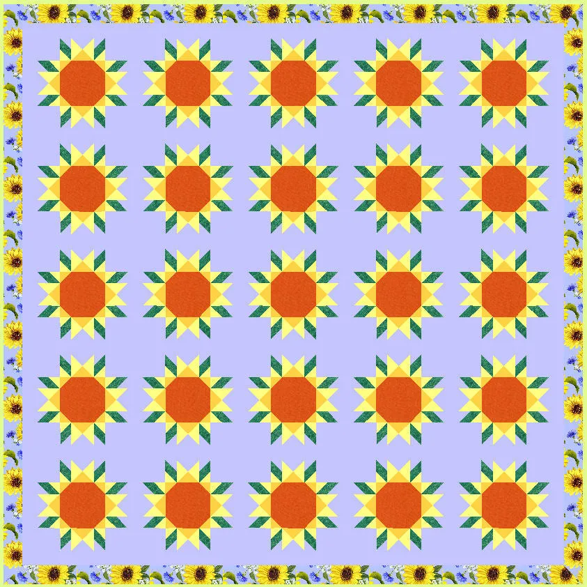 Sunflower - 6974 - makes a 12" block - mat included