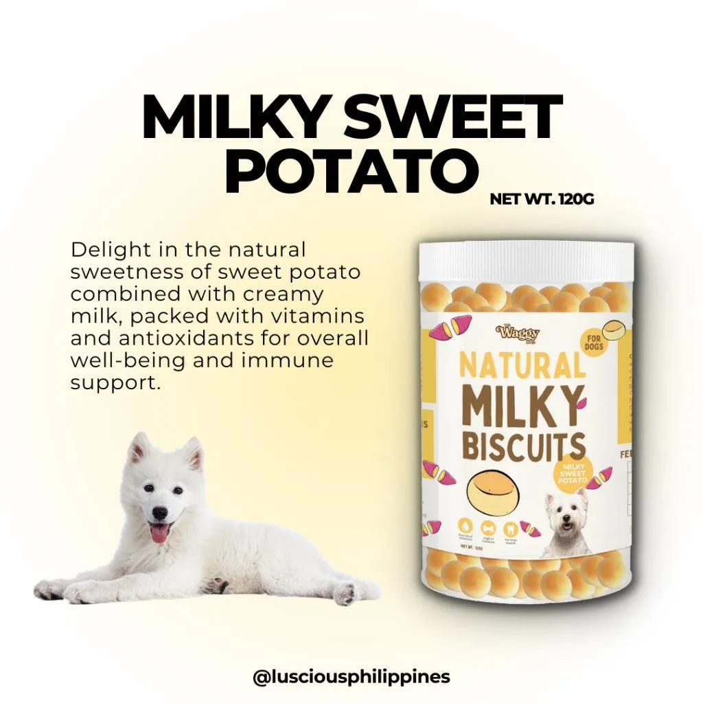 The Waggy Bites - Natural Milky Biscuits (Milky Sweet Potato)