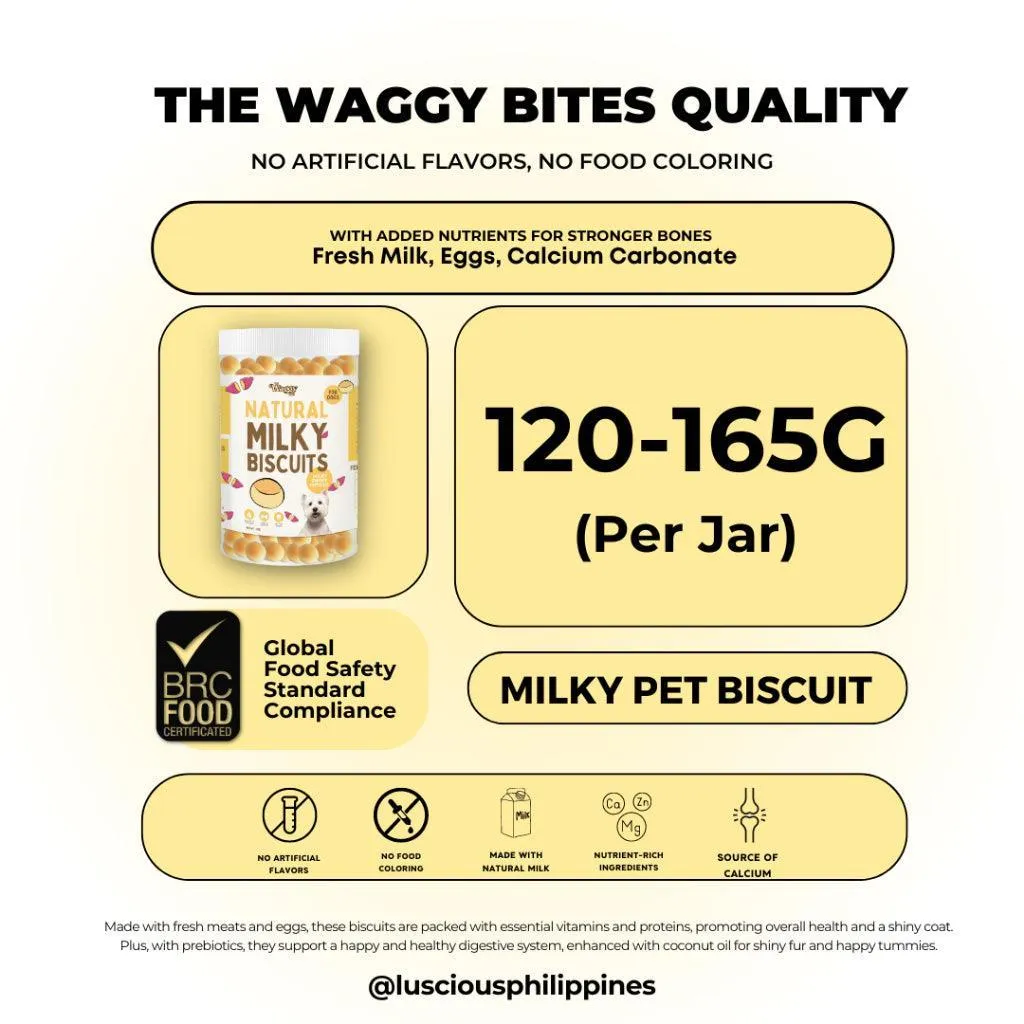 The Waggy Bites - Natural Milky Biscuits (Milky Sweet Potato)