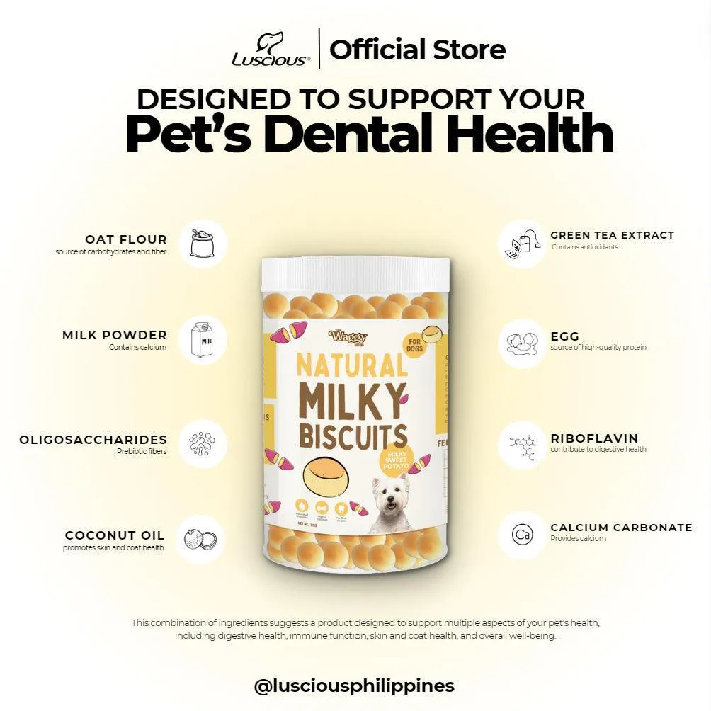 The Waggy Bites - Natural Milky Biscuits (Milky Sweet Potato)