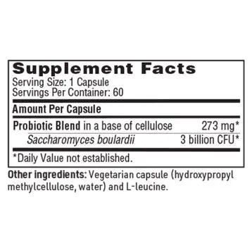 Ther-Biotic® Saccharomyces Boulardii Probiotic | Probiotic Yeast Formula - 60 Capsules