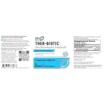 Ther-Biotic® Saccharomyces Boulardii Probiotic | Probiotic Yeast Formula - 60 Capsules