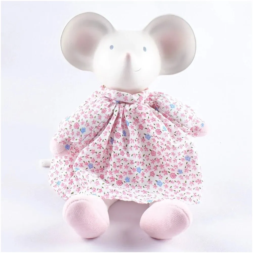 Tikiri Plush Toy with Natural Rubber Head - Meiya the Mouse (9.8 inch)