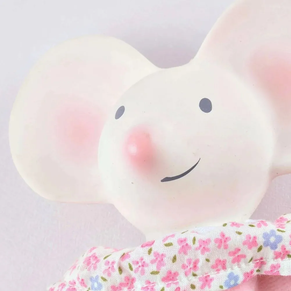 Tikiri Plush Toy with Natural Rubber Head - Meiya the Mouse (9.8 inch)