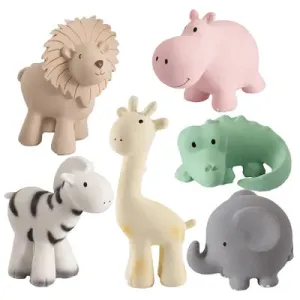 Tikiri Safari Rubber Teether Rattle & Bath Toys