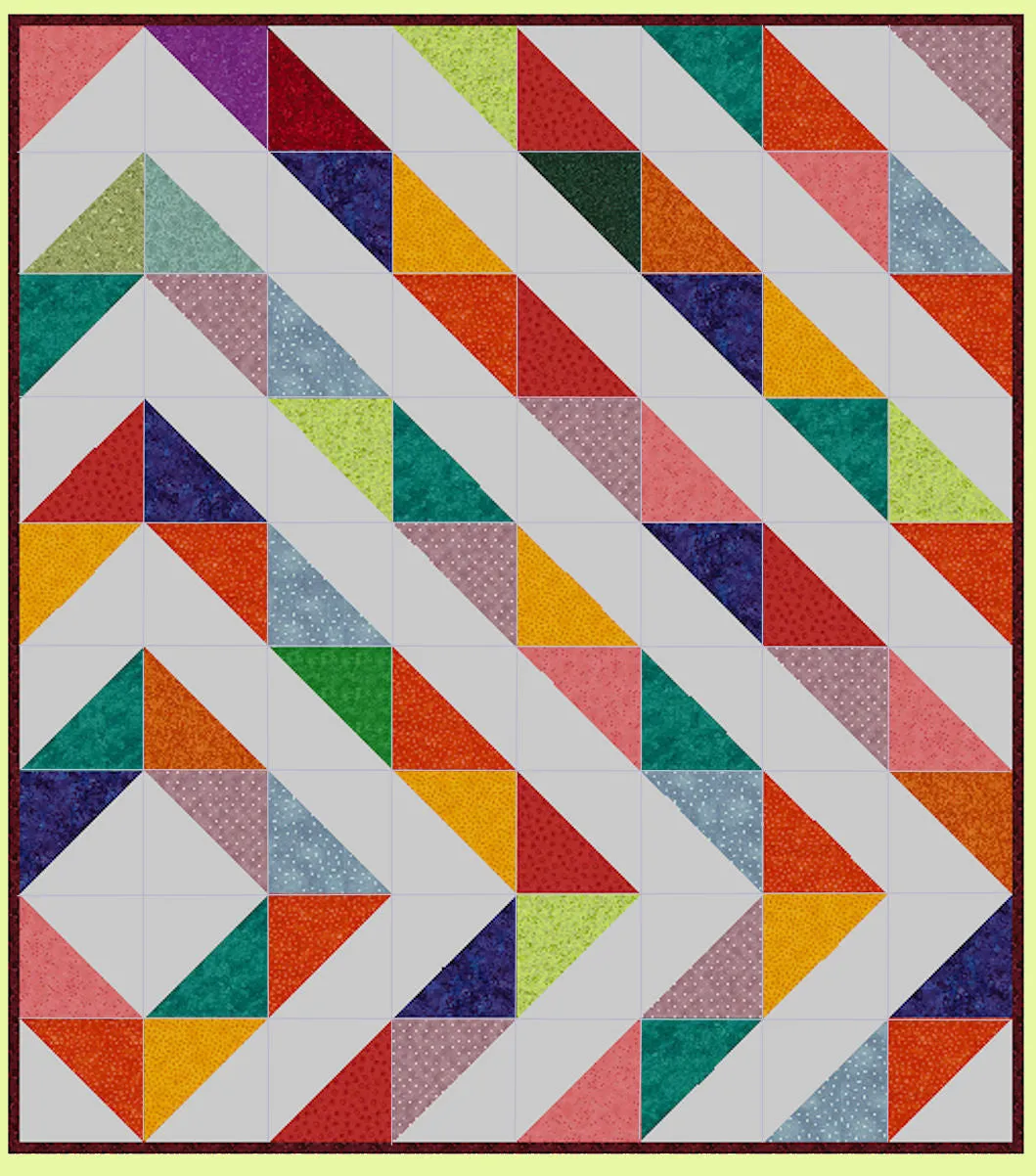 Triangle, Half Square 5" finished sides x 2 -  6089