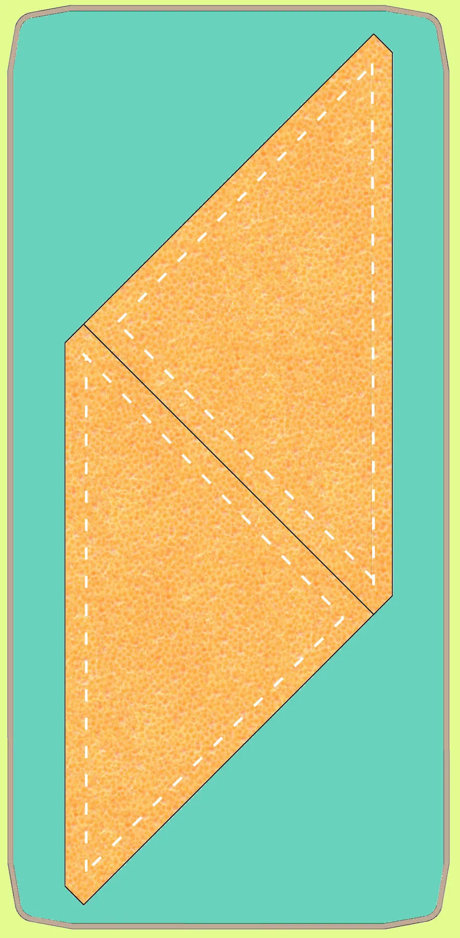 Triangle, Half Square 5" finished sides x 2 -  6089