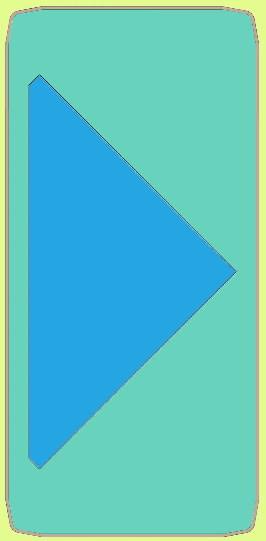 Triangle, Half Square 6" finished sides -  6188