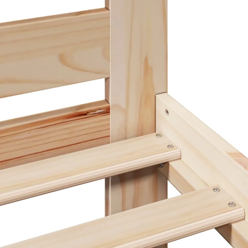 vidaXL Bed Frame without Mattress 150x200 cm King Size Solid Wood Pine