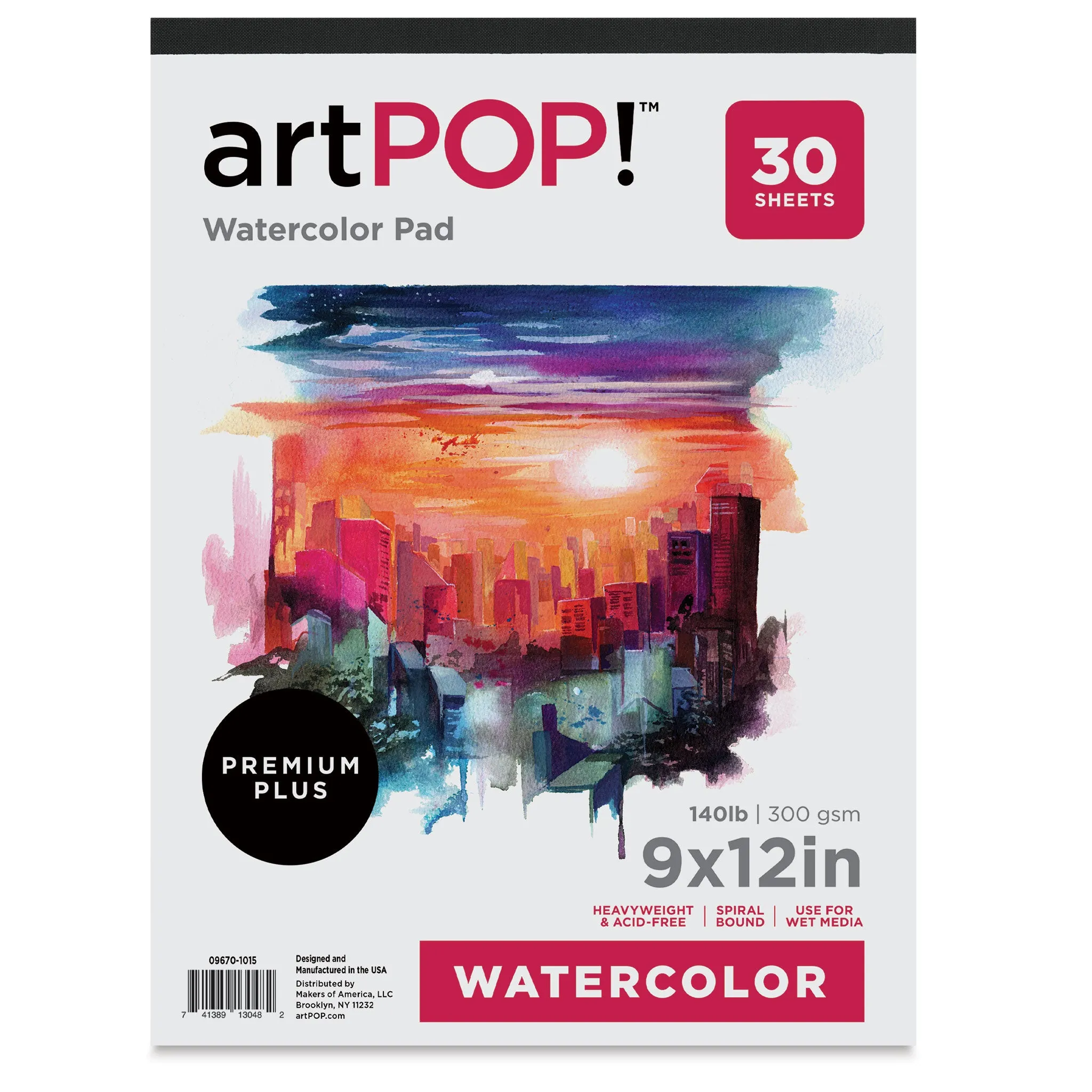 Watercolor Spiral Bound Pad - 5-1/2" x 8-1/2"
