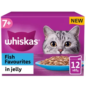 Whiskas 7  Senior Cat Fish Favourites in Jelly (12x85g)